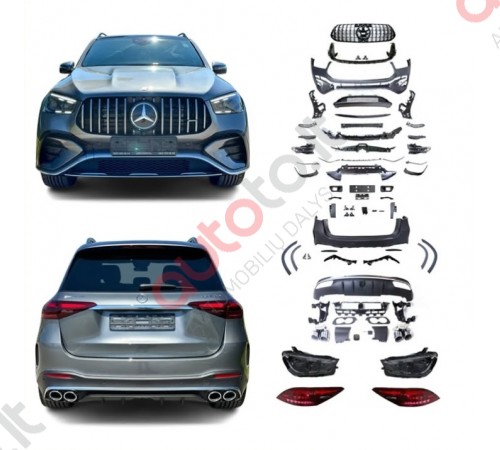 GLE W167 53 AMG perdarymo komplektas su žibintais į facelift 2024+
